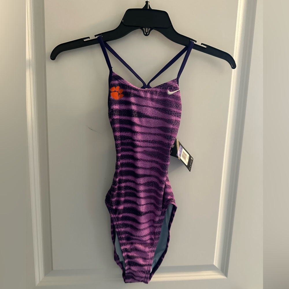 Nike Purple Clemson swim